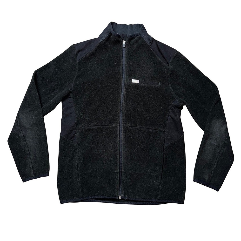 FIGS Mens Black Full Zip Primaloft Fleece Jacket Size Medium Mock Neck Utility